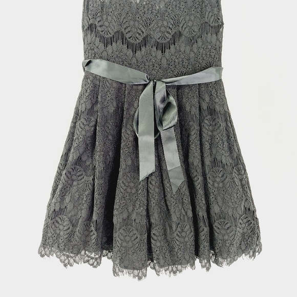 Xscape by Joanna Chen Black Lace A-Line Mini Dress P6981 - Picture 4 of 8